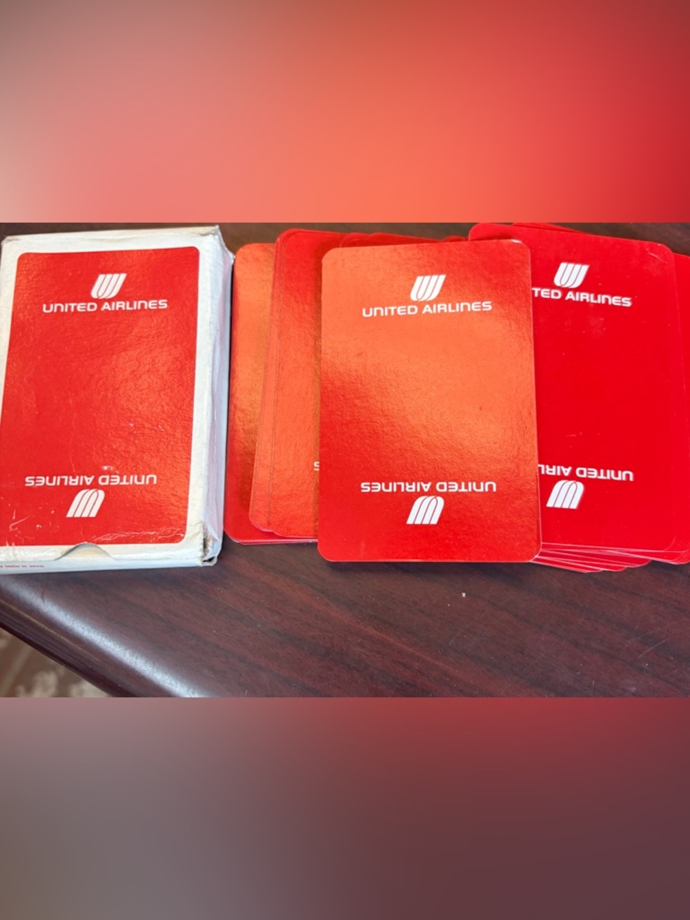 United Airlines Playing Cards - Red Deck vintage advertisement 52 cards